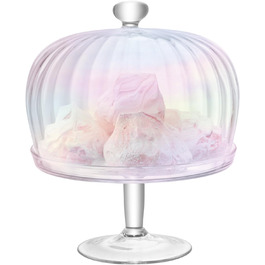 Скляна підставка з кришкою LSA International Pearl, Ø27 см, перламутрова