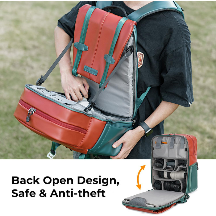 Рюкзак для камери K&F Concept 20L, з відділенням для ноутбука 15.6