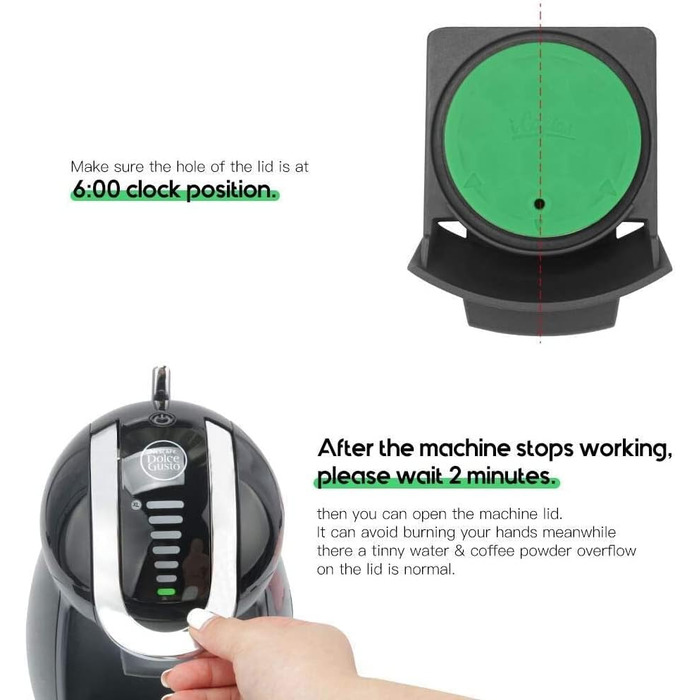 i Cafilas Reusable Capsule for Dolce Gusto, Capsule Filter, compatible with Dolce Gusto, with coffee spoon, brush (Tamper + Capsule)