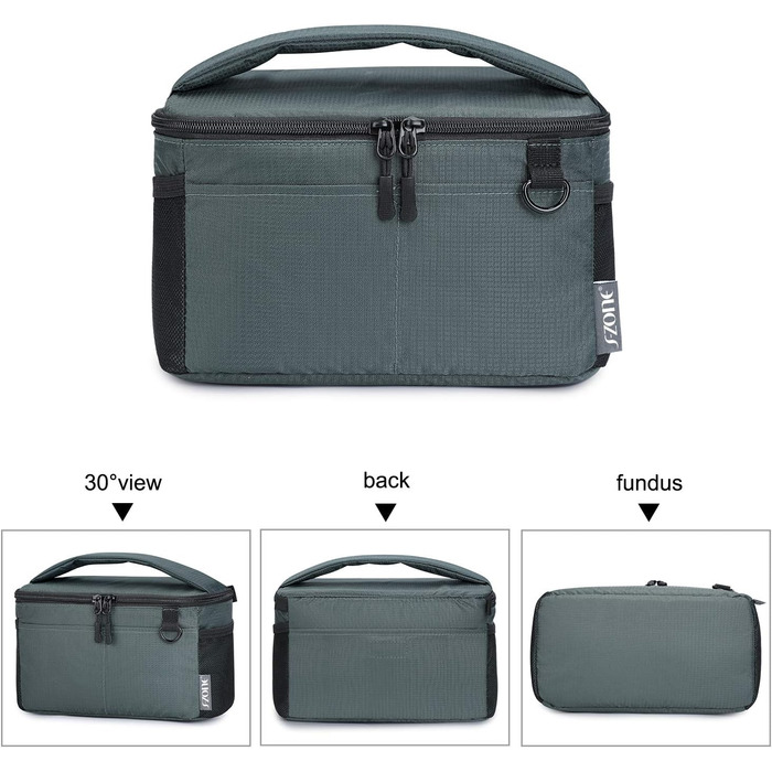 Сумка для камери S-ZONE: захищений чохол для DSLR, SLR, TLR, з відділеннями для об'єктивів та аксесуарів