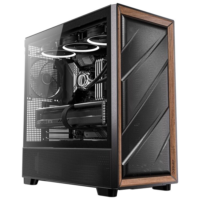 Корпус для ПК Antec Flux Midi Tower, чорний матовий, Gaming Case
