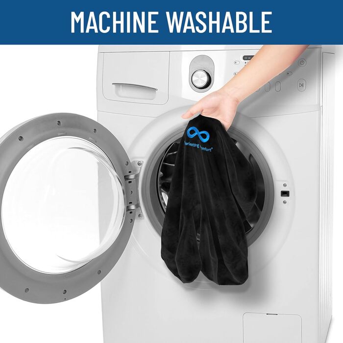 Подушка для сидіння Everlasting Comfort: ергономічна, з Memory Foam для офісу, авто та дому. Підходить для офісного крісла та автосидіння. Зручна, знімний водонепроникний чохол, нековзна основа. Чорна.