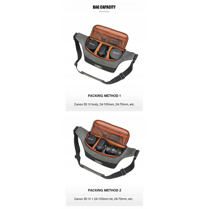 Сумка для фотографа Puluz Crossbody, коричнева
