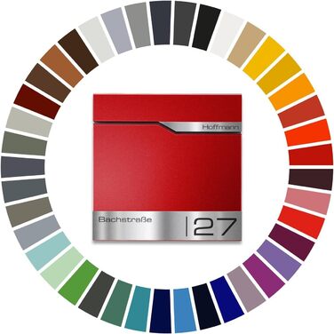 Поштовий ящик Metzler® з газетницею та іменним шильдиком з нержавіючої сталі V2A, стійкий до корозії, сучасний дизайн, 10 років гарантії на запчастини, монтаж та аксесуари Siebert (з оглядовим вікном, колір за RAL)