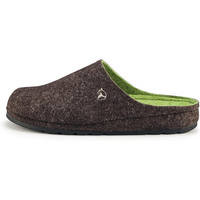 Чоловічі фетрові домашні тапочки ESTRO - теплі зимові тапочки з гумовою підошвою, розмір 41 EU, коричневого кольору