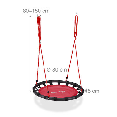 Relaxdays Bird Nest Swing 80cm