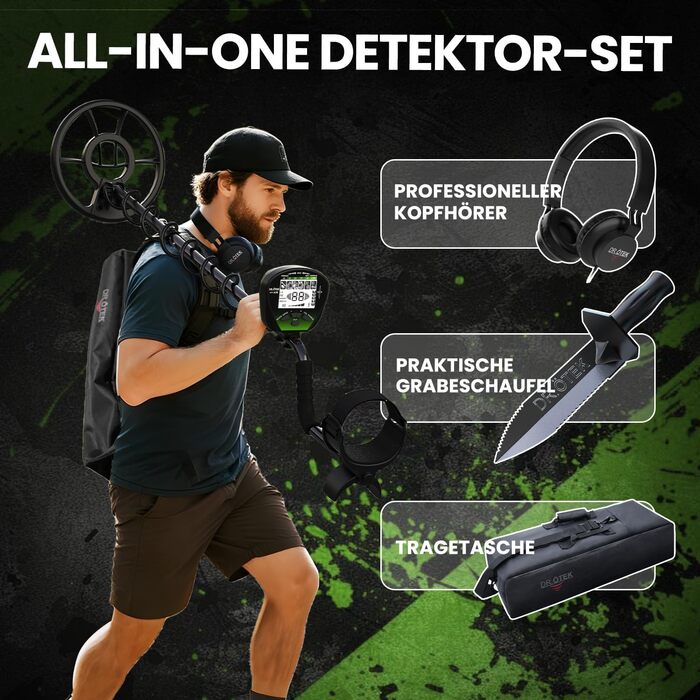 Металодетекторний набір для дорослих: професійний детектор з LCD дисплеєм
