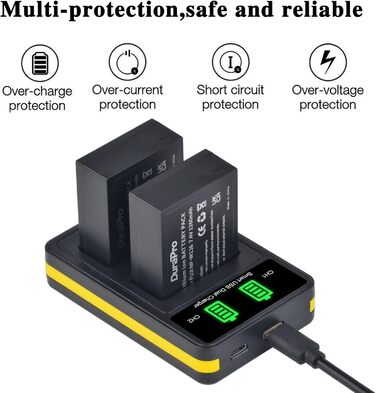 Акумулятор DuraPro 2X NP-W126 + LED-USB подвійний зарядний пристрій для камер Fujifilm X100F, X-A1, X-E2, X-Pro1, X-T1, X-T2, X-T3, X-T10, X-T20, X-T100, X-H1, FinePix HS33EXR, HS50EXR