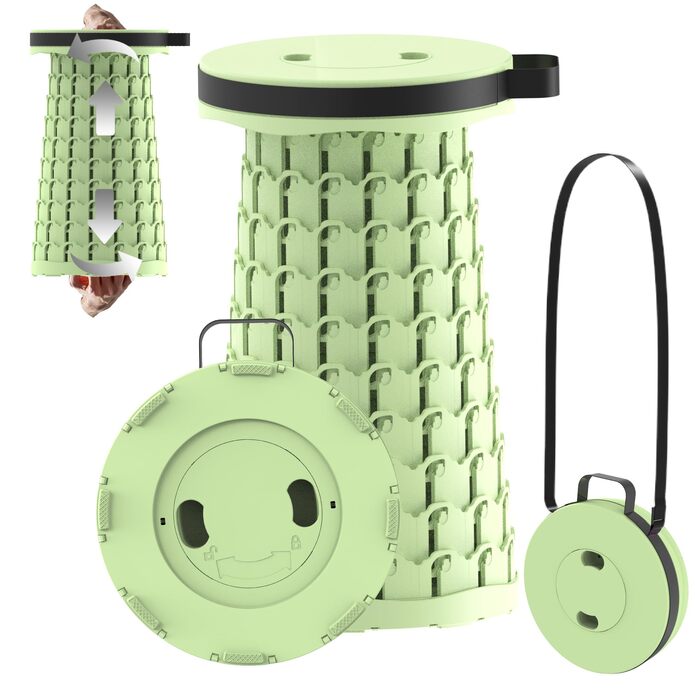 Складний туристичний стільчик-трансформер з карабіном, 280 кг, 26x26x46 см