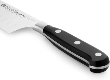 Ніж кухонний Grossman Elite Pro Santoku 29 см з нержавіючої сталі, ергономічна ручка