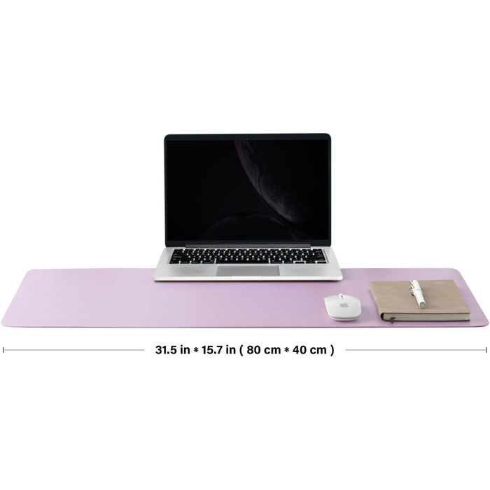 Підкладка під стіл шкіряна, антиковзаюча PU, 80x40 см, для офісу та дому, фіолетовий колір