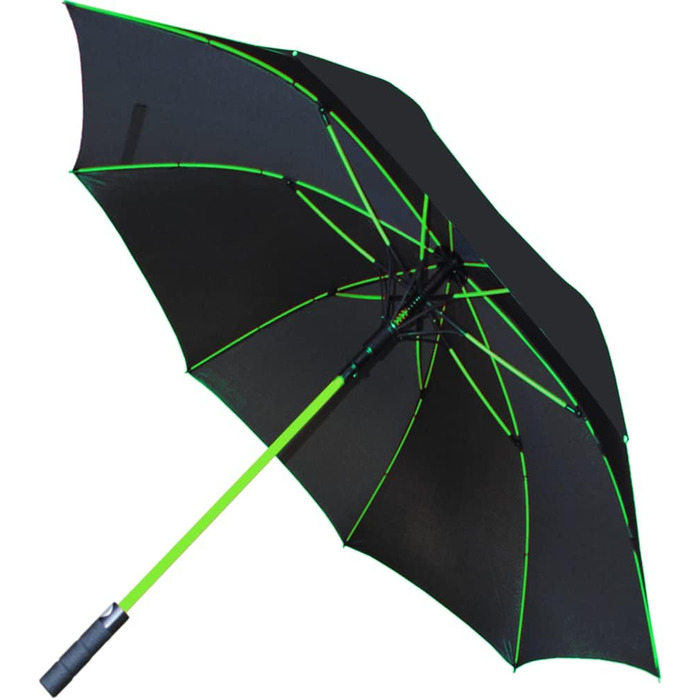 COLLAR AND CUFFS London XL Golf Umbrella - Windproof, Fiberglass Ribs - Automatic Open/Close - Red & Green - Large 154cm