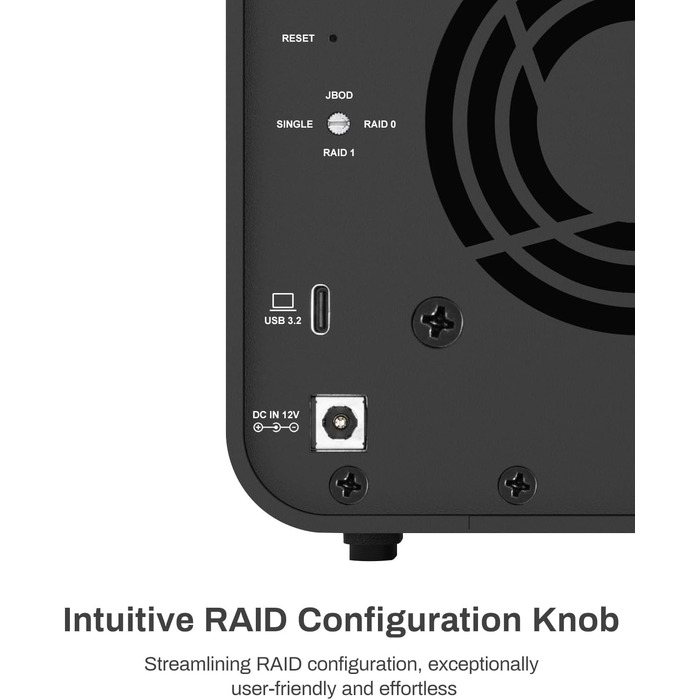 Зовнішній корпус для двох HDD/SSD накопичувачів Terramaster D2-320, USB 3.2 Gen 2, 10Gbps (Diskless)