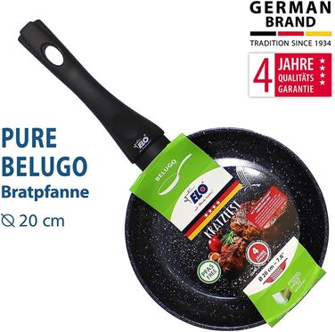 Сковорода ELO Belugo з кованого алюмінію, 20 см – антипригарне покриття ELODUR® Select, для індукційних плит, чорна