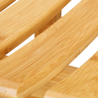Relaxdays Curved Bamboo Stool