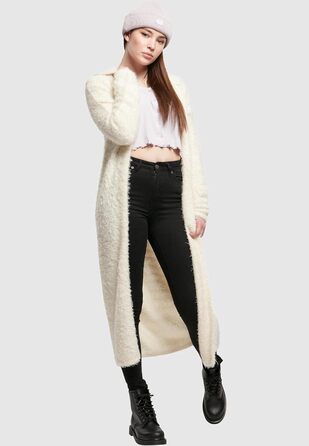 Кардиган жіночий Urban Classiс з капюшоном та пір'ям, чорний (3XL, Whitesand)