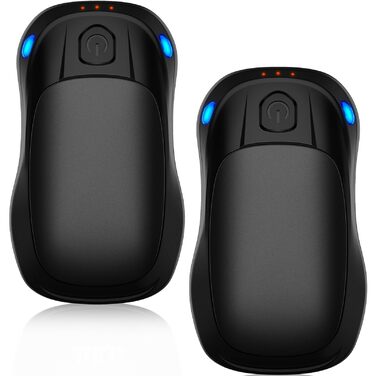 Електричний нагрівач для рук, перезаряджуваний, 2 шт. (чорний)