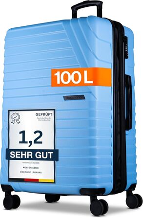 Валіза Cocoono Hartschalenkoffer XL блакитна – 95-104 л, 8 коліс, ABS, TSA, телескопічна ручка