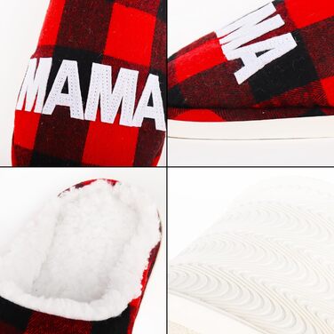 Тапочки жіночі зимові подарунок для жінок, теплі, м'які, з плюшу, антиковзкі, кумедні (40/41 EU, багато кольорів, Найкраща Мама)