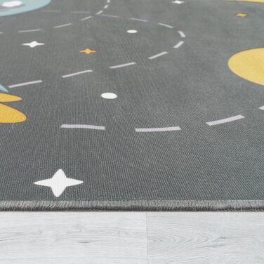 Дитячий килим Paco Home для хлопчиків та дівчаток, 140x200 см, сірий, антиковзний, сучасний килим в дитячу кімнату