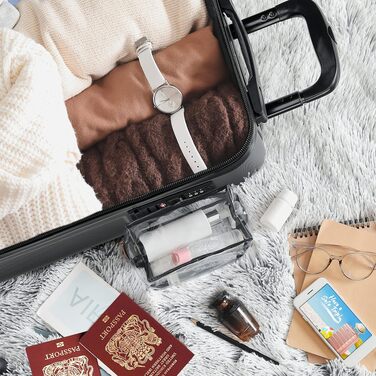 Набір валіз Flight Knight Premium з ABS-пластику, TSA-замком та USB-портом, 8 коліс-спінерів, антрацит (55см, 67см, 76.5см) — 3 шт.