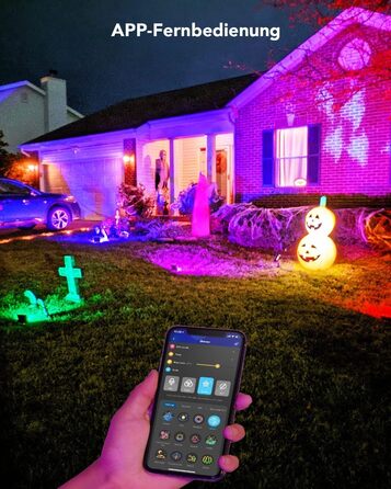 Govee Smart LED Flood Light, RGBICWW WiFi Outdoor Flood Light Works with Alexa, 2700-6500K, Dimmable LED Light with Color Changing, IP66 Waterproof, 4-Pack Outdoor Christmas Decoration