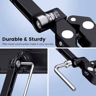 Підставка для планшета та мікрофона CreaDream, регульована, для телефонів та iPad (4.7-13 дюймів)