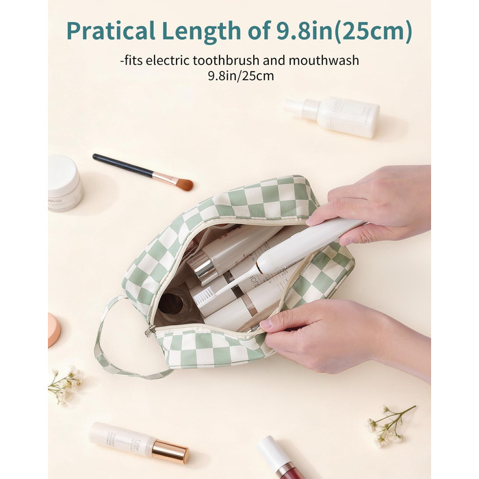 Чоловічий туалетний набір Narwey: водонепроникна косметичка для подорожей з багатьма відділеннями (чорний/рожевий у шаховому візерунку)