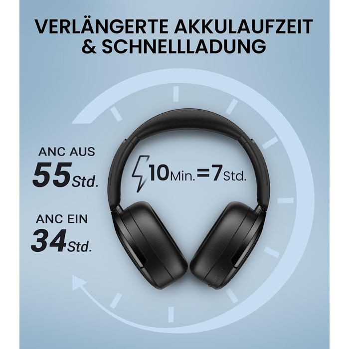 Edifier WH950NB: Бездротові навушники з активним шумозаглушенням, LDAC, Hi-Res Audio, Bluetooth 5.3, 55 годин роботи, чорний