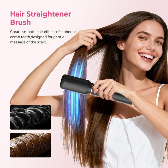 Мультистайлер для волосся 5 в 1 Atopskins Air Styler 1000W: фен-щітка, вирівнювач та плойка для сушіння, завивки та гладкого волосся (Darkschwarz)