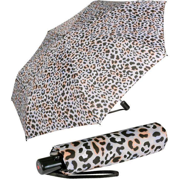 Зонт Knirps Taschenschirm Slim Duomatic з автоматичним відкриванням/закриванням та UV-захистом Renature - Green (Jaguar Apricot)