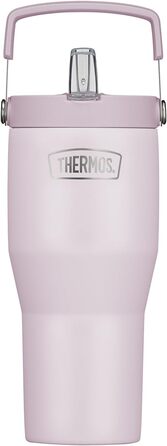 Термос REFRESHING SERIES з подвійними стінками, 850 мл, з трубочкою та ручкою (Лаванда Матова)