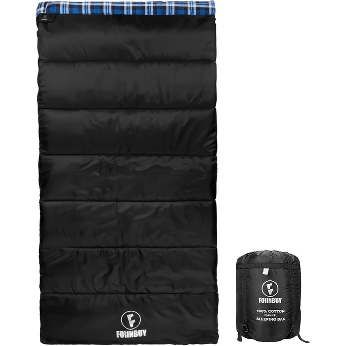 Спальний мішок фланелевий теплий 3-4 сезони XXL з бавовняним утеплювачем для дорослих, відпочинку на природі, риболовлі, кемпінгу, походів, легкий для дому та вулиці, блакитний, 2lbs (4lbs) наповнювач