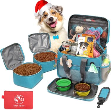 Універсальна переноска для тварин, ідеальна для подорожей та ночівель, аксесуари для котів та собак, стильна сумка-переноска з багатьма кишенями (Океановий блакитний)