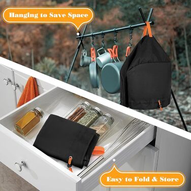 HODRANT Portable Grill Cover Compatible with Ninja OG701 OG751 OG700 Series Woodfire Grill, Grill Carry Bag with Handle and Inner Pocket, Grill Accessory Bag for Outdoors, Cover Only