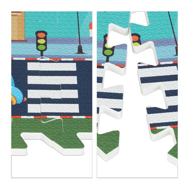 Relaxdays Puzzle Mat Road