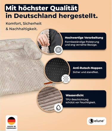 Диванчик для собак Belune Hundecouch Deluxe - миючий, бежевий, L (120x95 см)