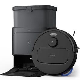 Робот-пилосос ECOVACS DEEBOT N30 PRO Omni з функцією миття, 10000 Па, технологія ZeroTangle 2.0, TruEdge, миття гарячою водою 60°C, сушка гарячим повітрям, білий (чорний)