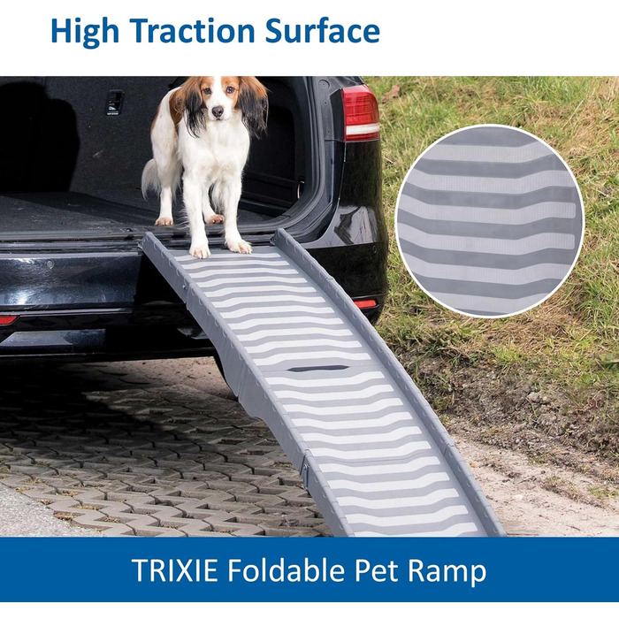 Рампа для собак Trixie Petwalk, 38x100 см, чорна, складна