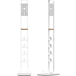 Підставка для акумуляторних пилососів Luchs - універсальна для Dyson V6, V7, V8, V10, V11, DC30, DC31, DC34, DC35 з ручкою з дерева на колесах (біла)