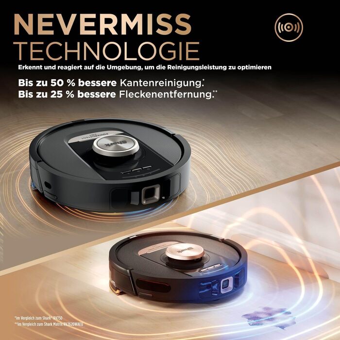Робот-пилосос Shark PowerDetect 2-в-1 з функцією миття, NeverTouch Pro, самостійне очищення на 60 днів, 3D/LiDAR навігація, NeverStuck, керування через додаток, чорний RV2800ZEEU, 2 щітки, антимікробні подушечки, 1 капсула