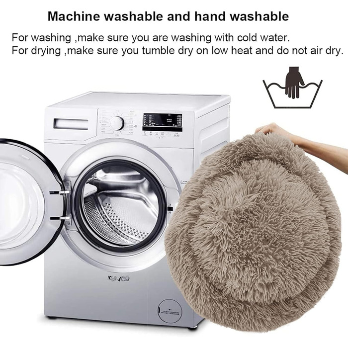 Кругле ліжко для котів та собак Nisrada, 70 см, світло-рожеве, з антиковзною основою, для кошенят та собак маленьких та середніх порід