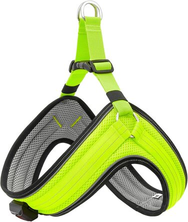 Світловідбиваючий поводок для собак середнього розміру BiPawTi, перезаряджуваний світловідбиваючий жилет для собак з 3 режимами освітлення - світлодіодна шлейка для собак, що світиться в темряві, для кемпінгу з собакою - зелене світло