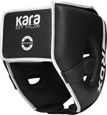 RDX Headgear for Kickboxing, Combat Sports, MMA Training - Maya Hide Leather Sparring Headguard, Boxing Helmet, Krav Maga, Muay Thai, Karate & Taekwondo Headgear - Multi-Impact White M