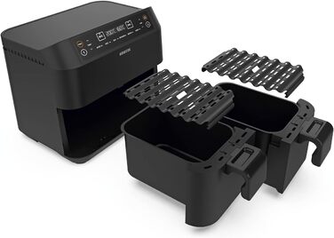 Фритюрниця-конвекційна піч Heißluftfritteuse Midnight Edition 7.6 л, 1800 Вт, 7 програм, чорний | Без олії, цифровий дисплей