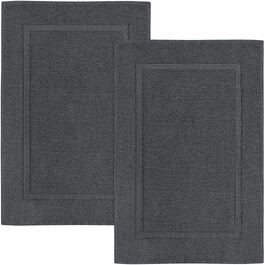 Набір бавовняних килимків для ванної кімнати Utopia Towels, 53.3 x 86.4 см, темно-сірий (антрацит), 2 шт., придатні для прання