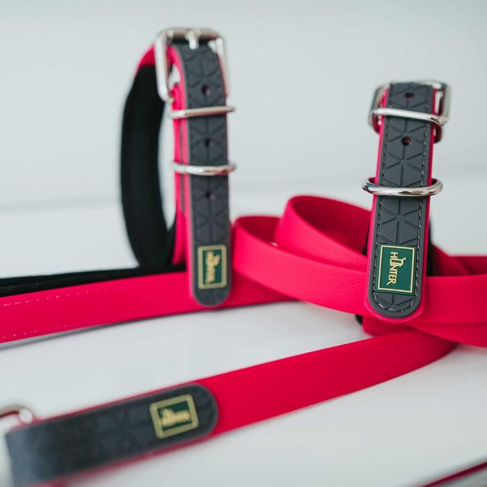 Нашийник для собак HUNTER CONVENIENCE COMFORT, полуниця, 35 см - надійний та зручний для спорту та відпочинку