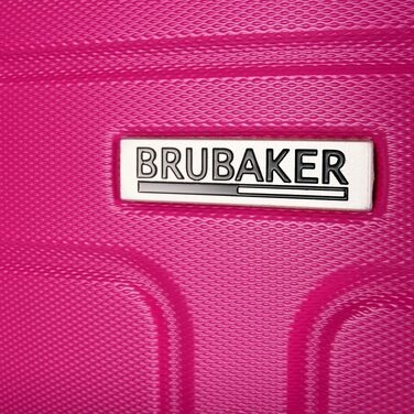 Набір валіз BRUBAKER Miami з ABS-пластику, 3 предмети (M, L, XL), рожевий — розширювані дорожні валізи з кодовим замком та 4 колесами, включаючи ручну поклажу
