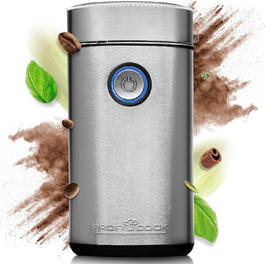 Електрична кавомолка ProfiCook KSW 1216, 150Вт, нерж. сталь, 40г, подвійний ніж, віконце