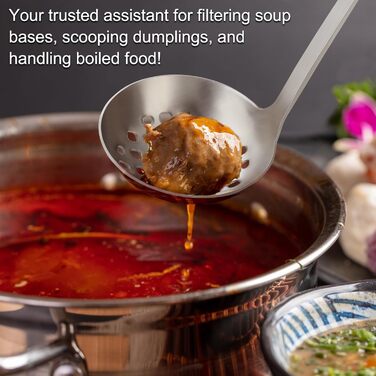 Набір кухонних аксесуарів Pleafind 4 шт. з нержавіючої сталі: ложка для супу, вінчик, шумовка, лопатка для воку